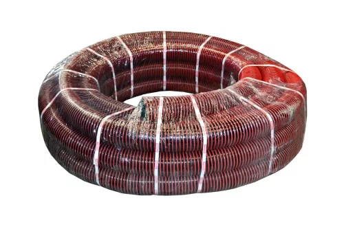 Шланг ассенизаторский морозостойкий ПВХ 102 мм (30 м) чёрный с красной спиралью Португалия фото 2